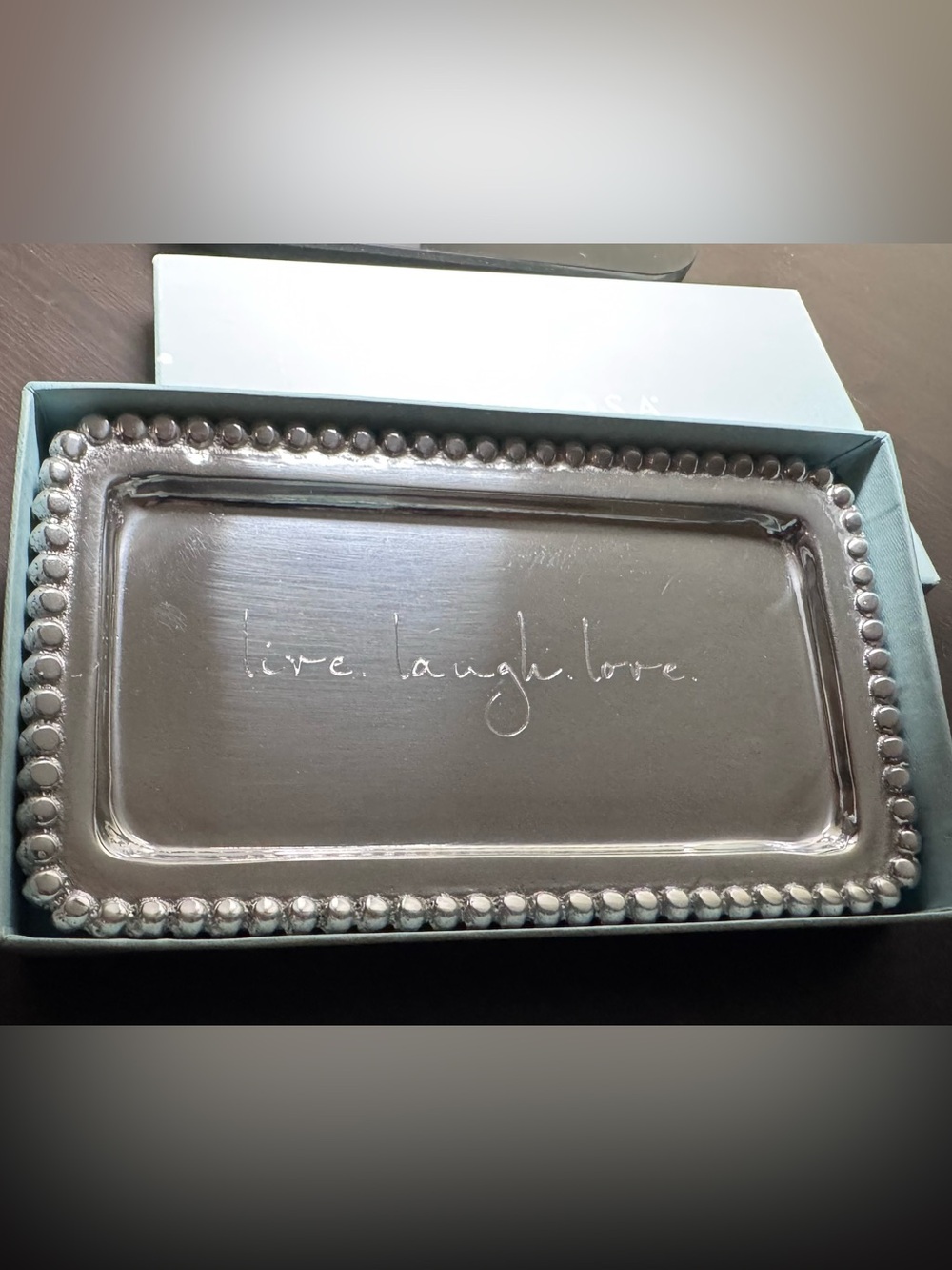Mariposa "live laugh love" tray: great wedding gift!